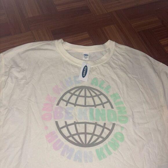 Old Navy Girls Human Kind Graphic Cropped T-Shirt NWT XXL - Picture 2 of 6
